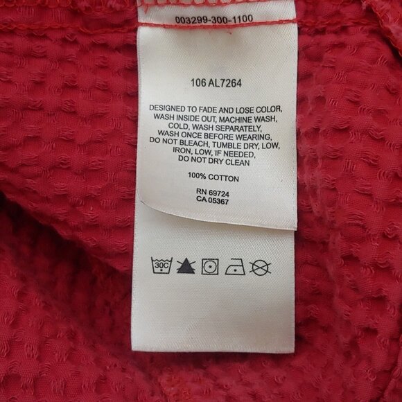 Columbia Womens Small Blouse Big Button Shirt Long Sleeve Collared Woven Rose - Picture 8 of 9